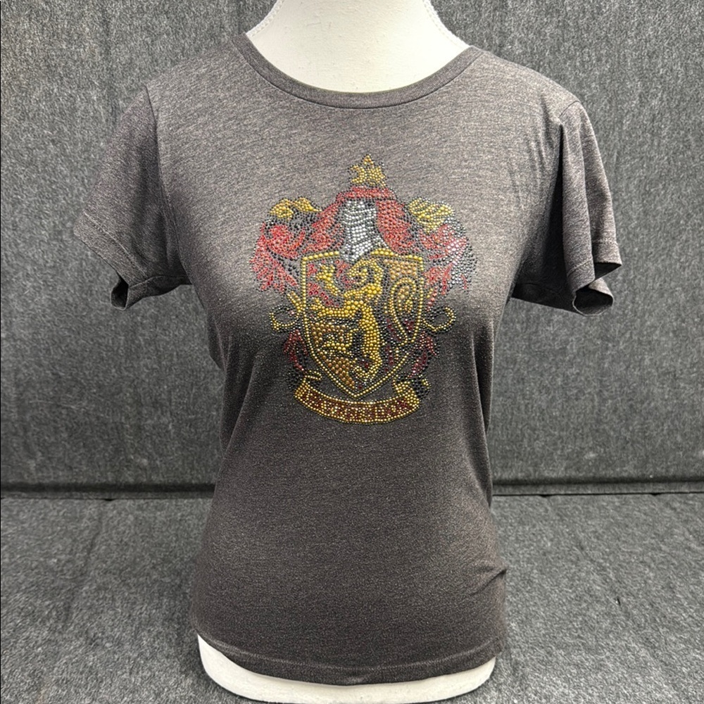 Warner Bros Gray and Gold Fitted Short Sleeve T-Shirt